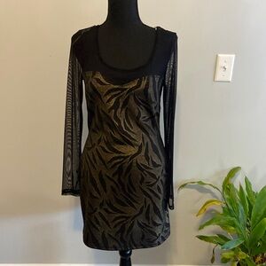 Sexy Black and Gold Shape Dress